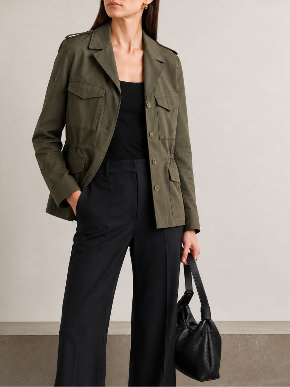 Theory Army Jacket Green Utility Jacket Sz M